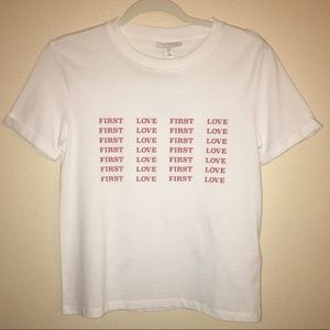 white topshop printed t-shirt